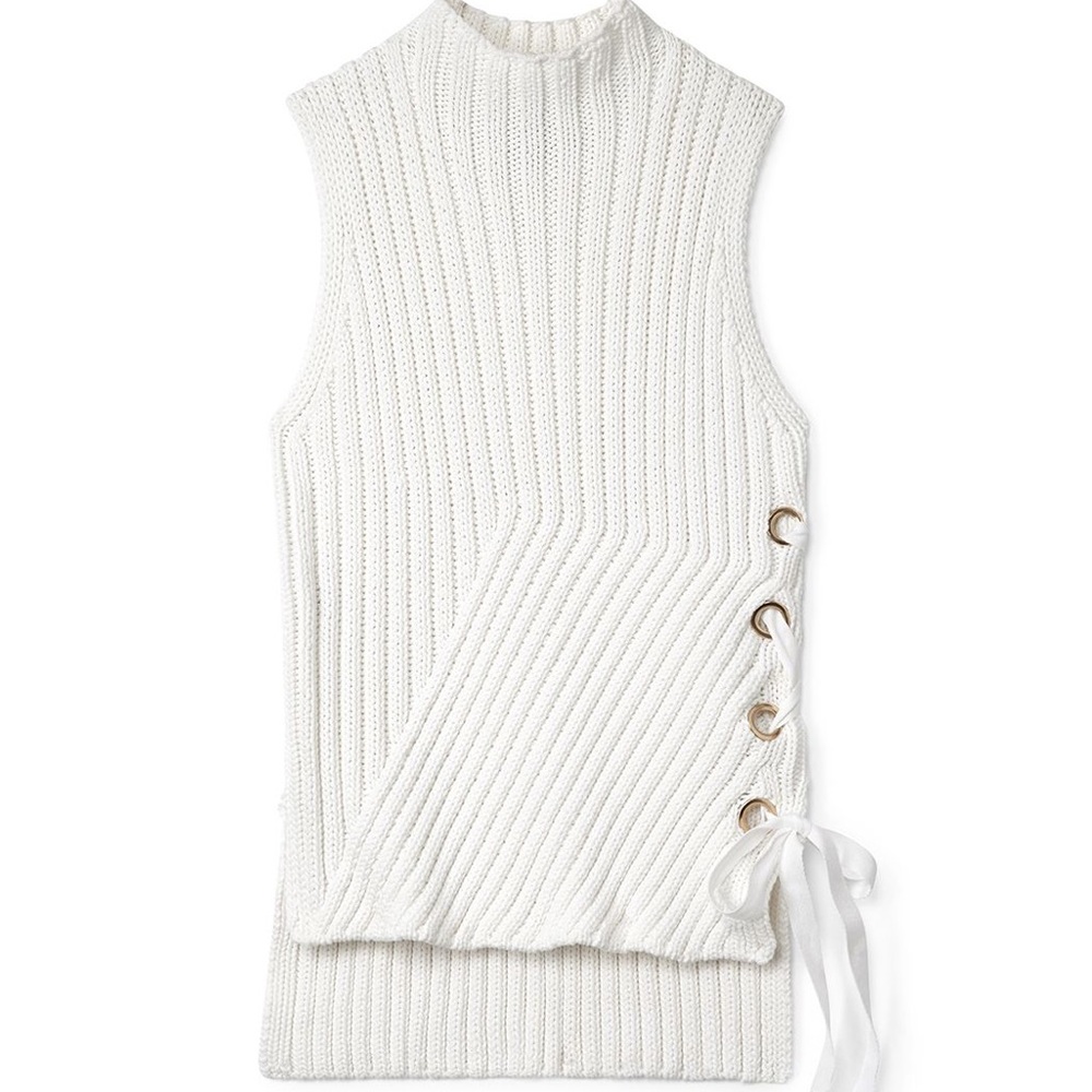 Derek Lam 10 Crosby White Knit Tank